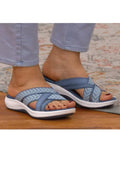 Damen bequeme Riemensandalen mit elastischen Trägern und komfortabler Dämpfung EB