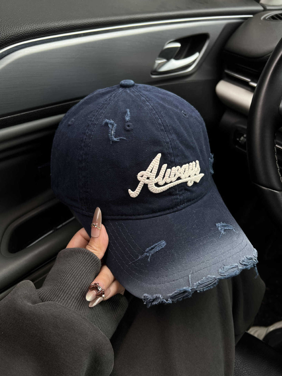 Damen-Baseballkappe mit Distressed-Grafik