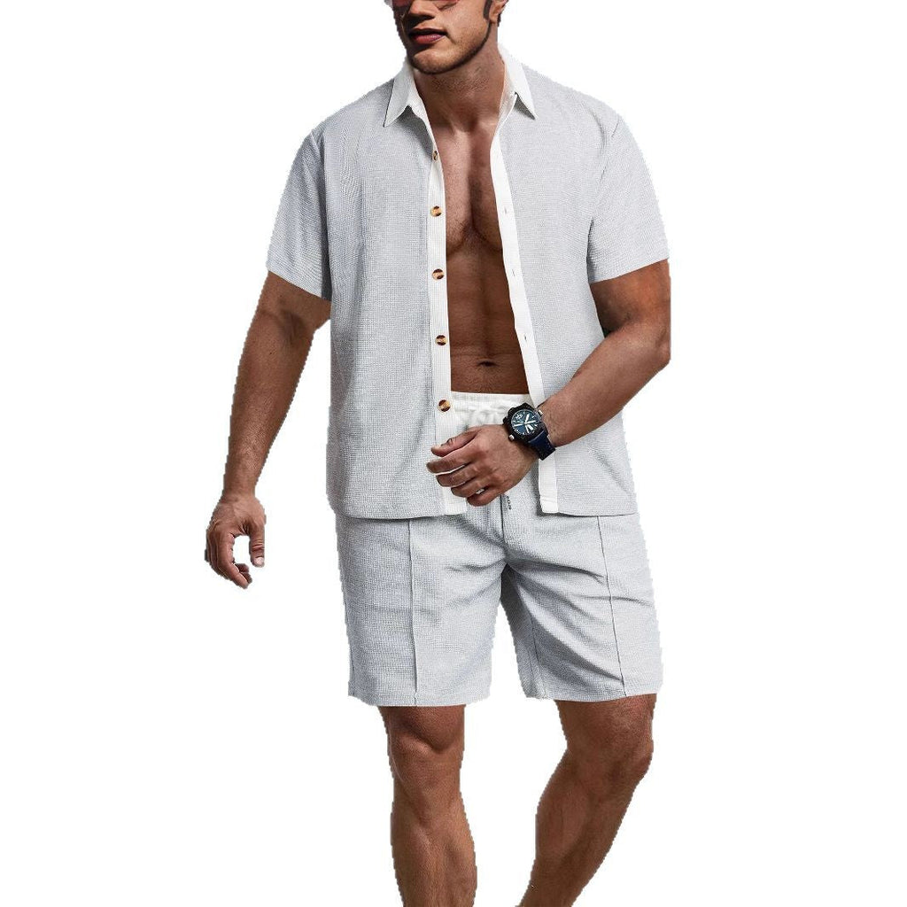 Modernes Freizeit-Set für Herren aus strukturiertem Jersey