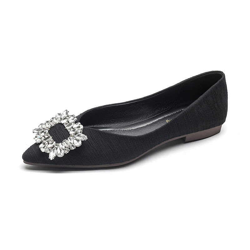 Damen Ballerinas mit funkelndem Strassdetail EB