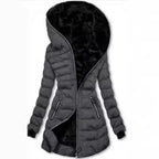 Damen gesteppte Winterjacke mit luxuriösem Futter und modischem hohem Kragen EB
