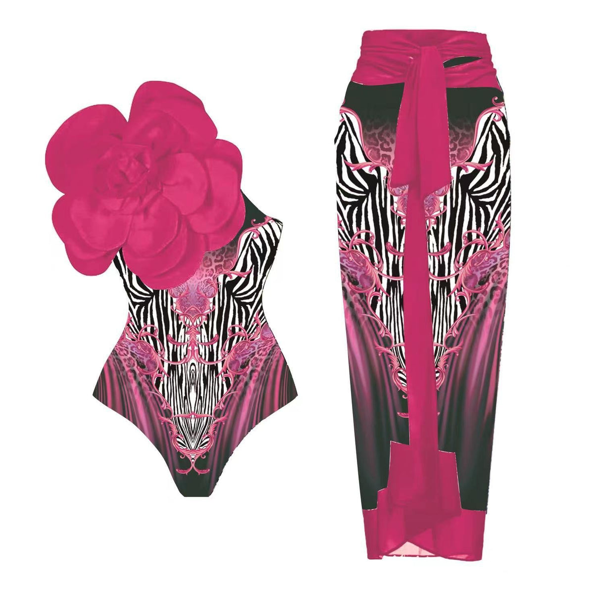 Eleganter Jumpsuit mit aufwendiger Blumendekoration