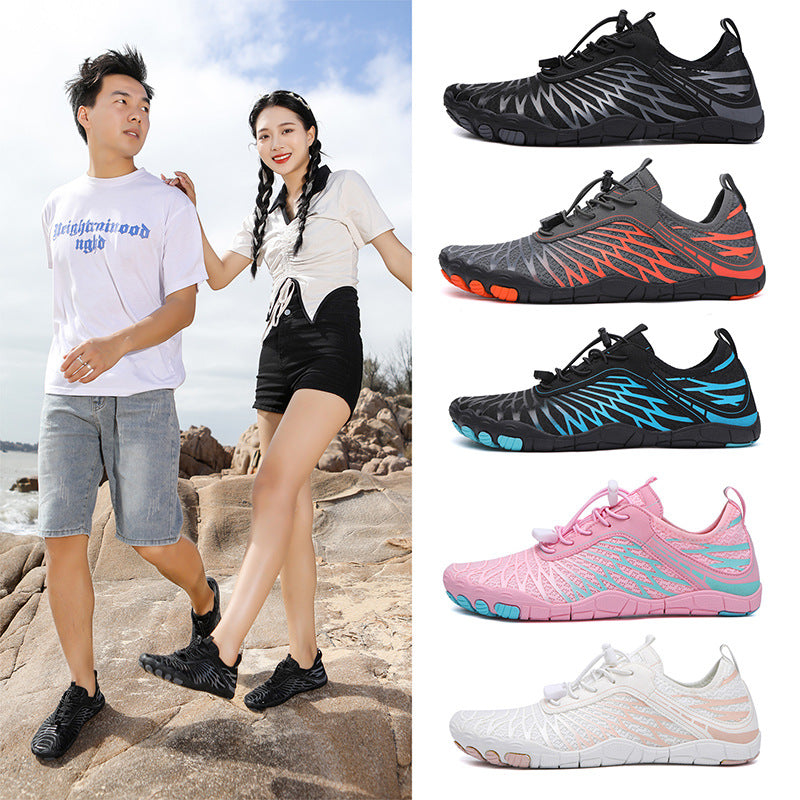 Damen Aqua-Fitness-Schuhe mit atmungsaktiver Obermaterialstruktur und rutschfester Sohle EB