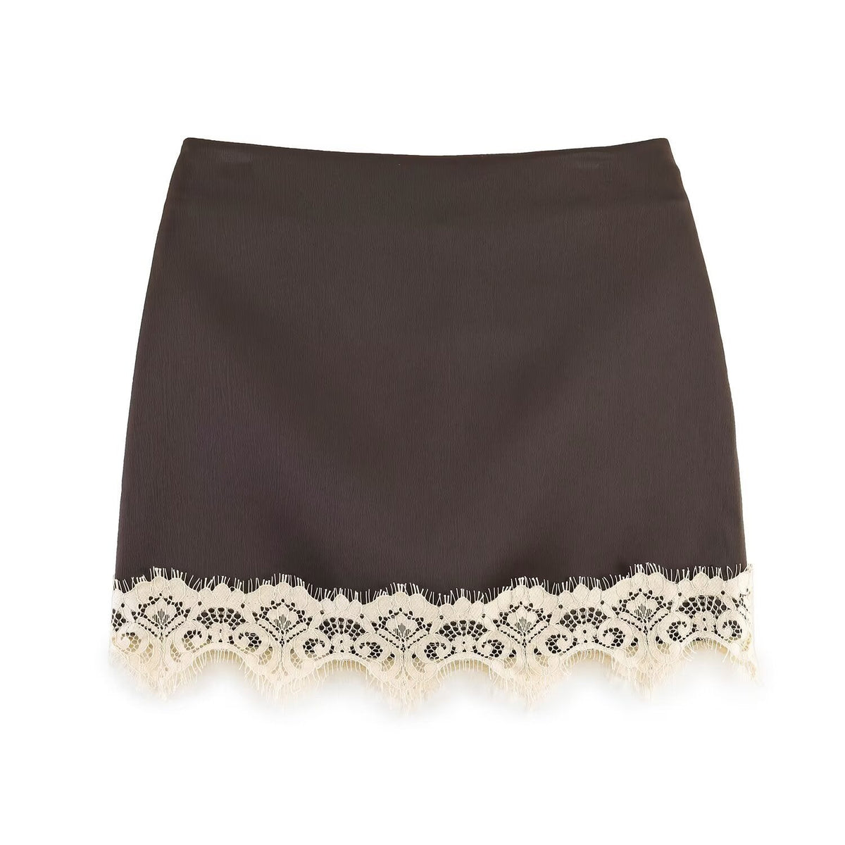 Damen eleganter Rock mit Spitzenbesatz EB