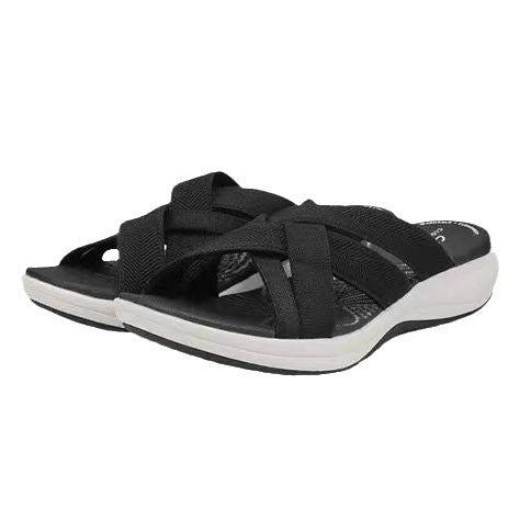 Damen bequeme Riemensandalen mit elastischen Trägern und komfortabler Dämpfung EB