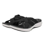 Damen bequeme Riemensandalen mit elastischen Trägern und komfortabler Dämpfung EB