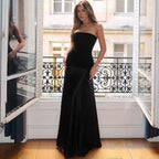 Damen Elegantes langes Maxikleid mit trägerlosem Design EB