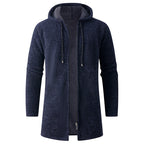 Damen gemütlicher Kapuzenmantel aus schwerem Fleece EB
