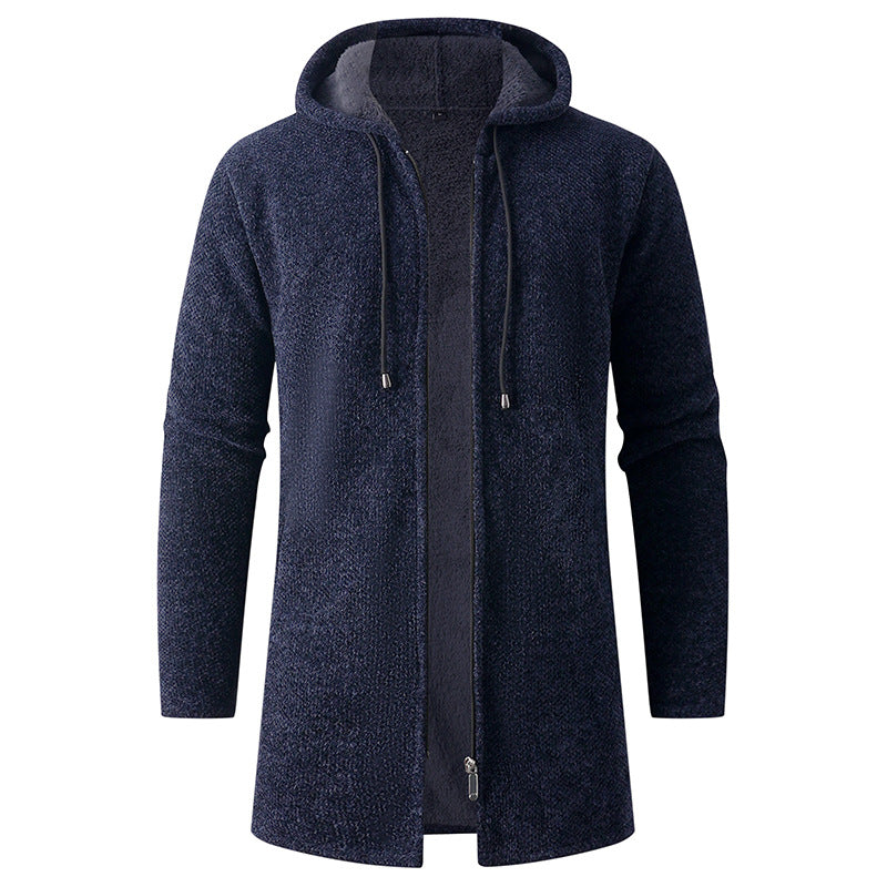 Damen gemütlicher Kapuzenmantel aus schwerem Fleece EB