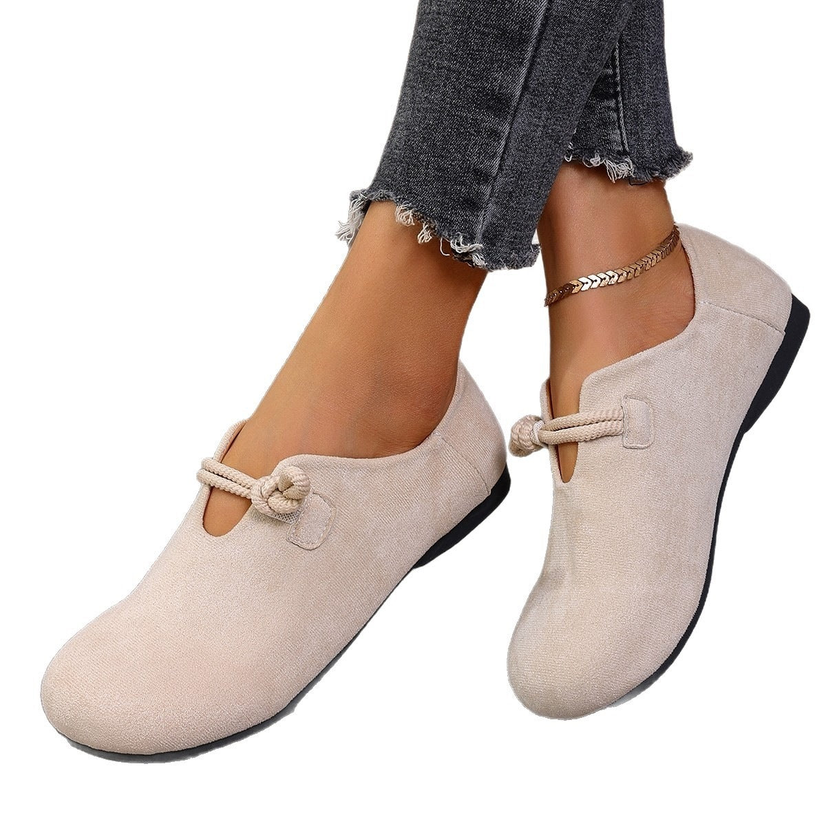 Damen bequeme und elegante Slipper mit modischen Schnürdetails EB