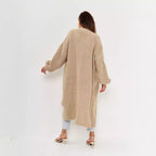 Damen Großer Strickmantel mit offener Front und lässiger Silhouette EB