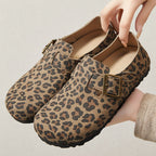 Damen Bequeme Mokassins mit originellem Leopardenmuster EB