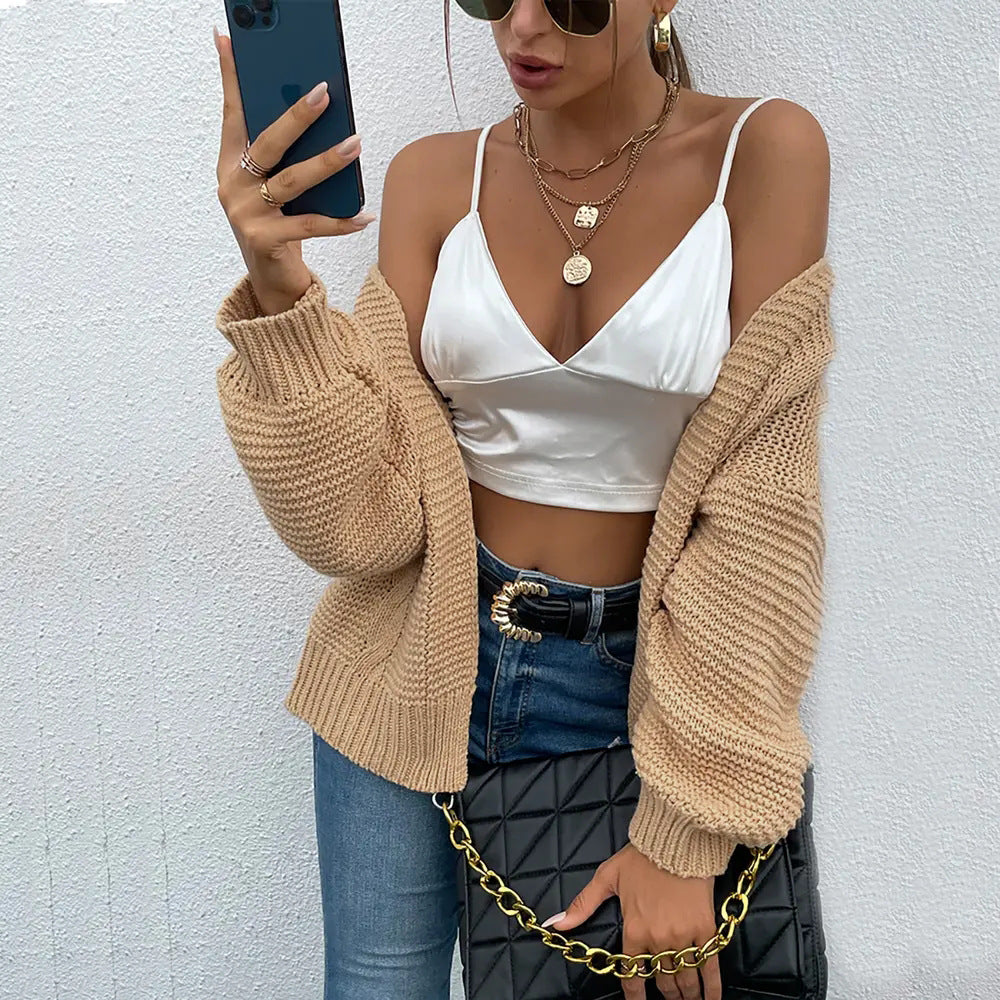 Damen Grober Strickcardigan mit lässigem Schnitt EB
