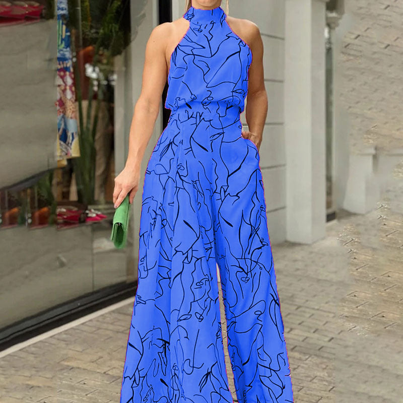 Eleganter Jumpsuit mit Stehkragen und Ballonärmeln