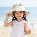 Unisex nan Sonnenhut für Kinder mit verstellbarem Kinnband, breiter Krempe und hohem UV-Schutz EB