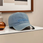 Damen-Baseballcap aus Baumwolle mit Stickerei im Distressed-Look