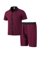 Modernes Freizeit-Set für Herren aus strukturiertem Jersey