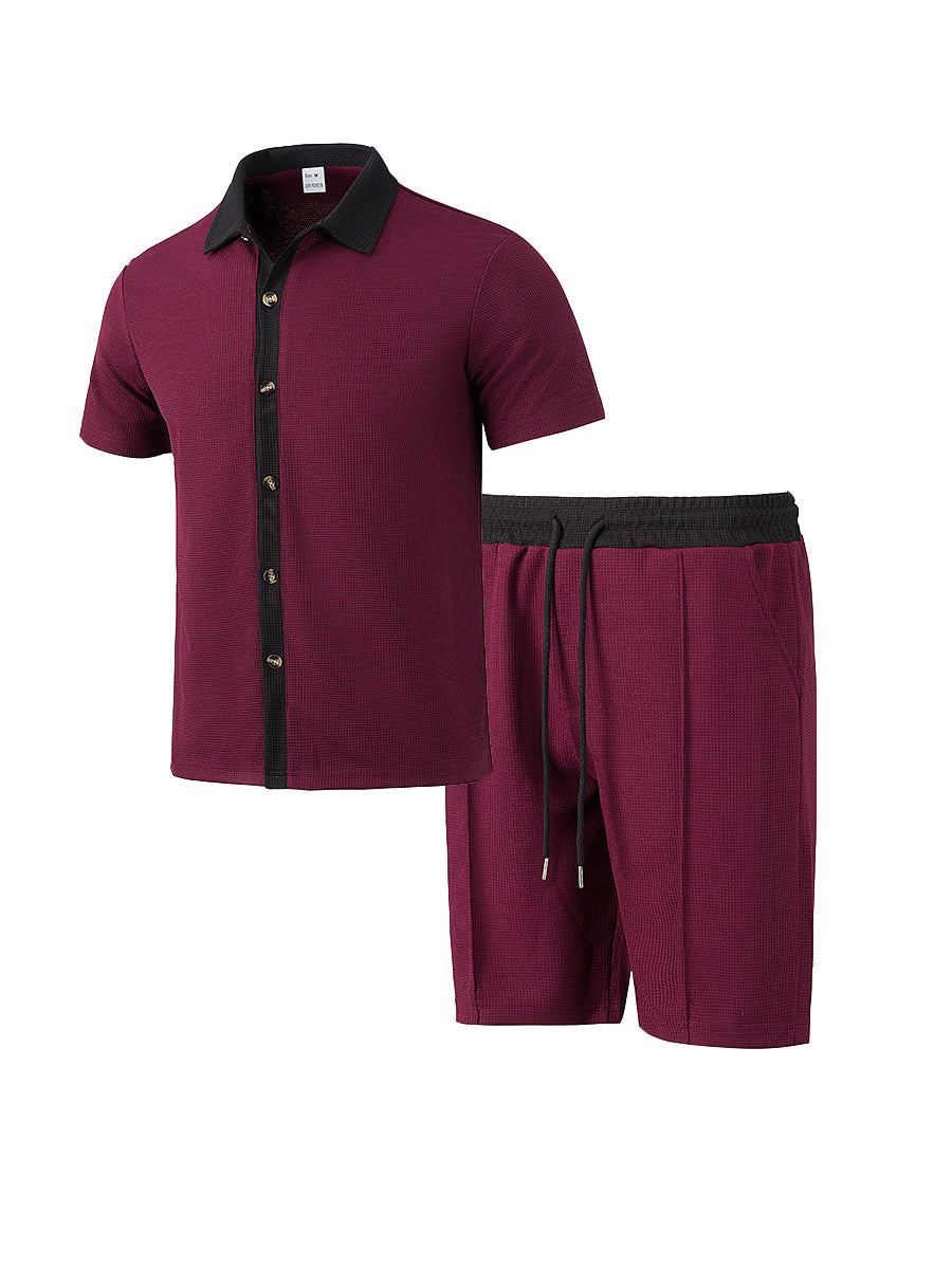 Modernes Freizeit-Set für Herren aus strukturiertem Jersey