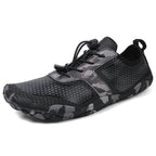 Damen vielseitige Aqua-Schuhe mit atmungsaktivem Netzmuster und rutschfester Sohle EB