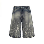 Stylische Baggy-Shorts für Herren im Used-Look