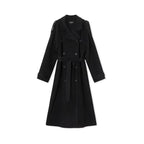 Damen eleganter und stylischer Trenchcoat mit taillierbarem Gürtel EB