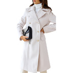 Damen Elegante und warme Wollmantel EB