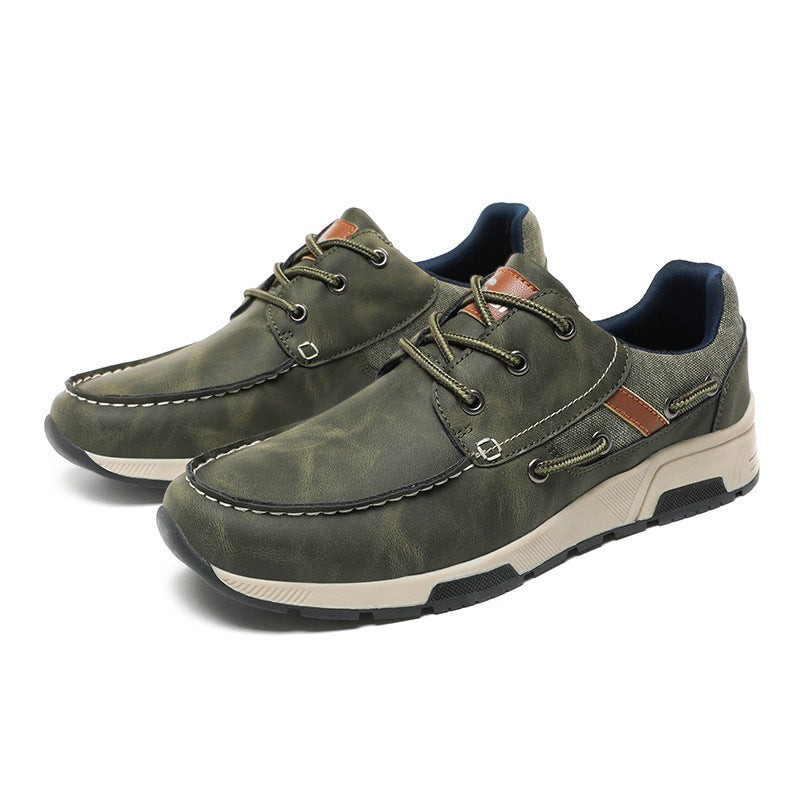 Herren Freizeit-Lederschuhe mit robustem Design und rutschfester Sohle EB