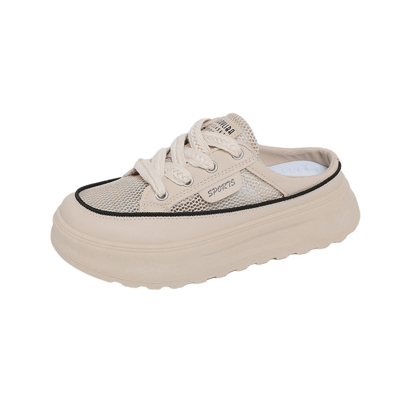 Damen Sportliche Freizeitschlüpfschuhe mit atmungsaktivem Mesh-Obermaterial und stabiler Sohle EB