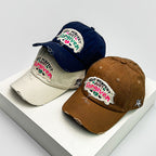 Inspirierende Damen-Baseballkappe aus Baumwolle im Used-Look