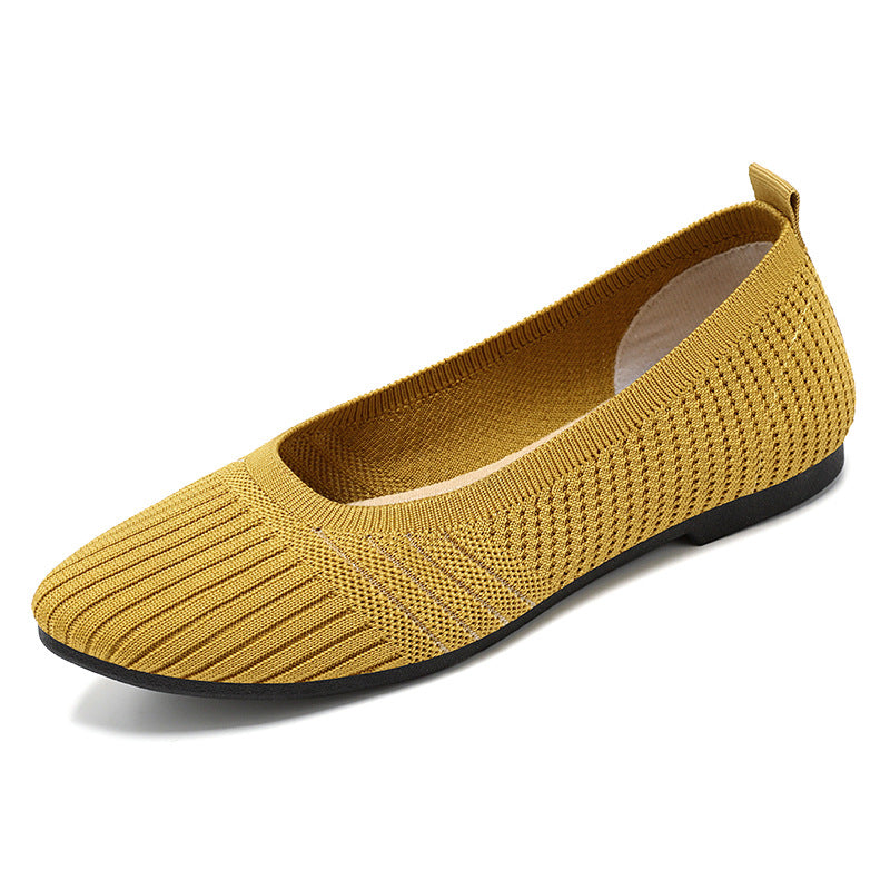 Damen Elastische und atmungsaktive Ballerinas mit rutschfester Sohle EB