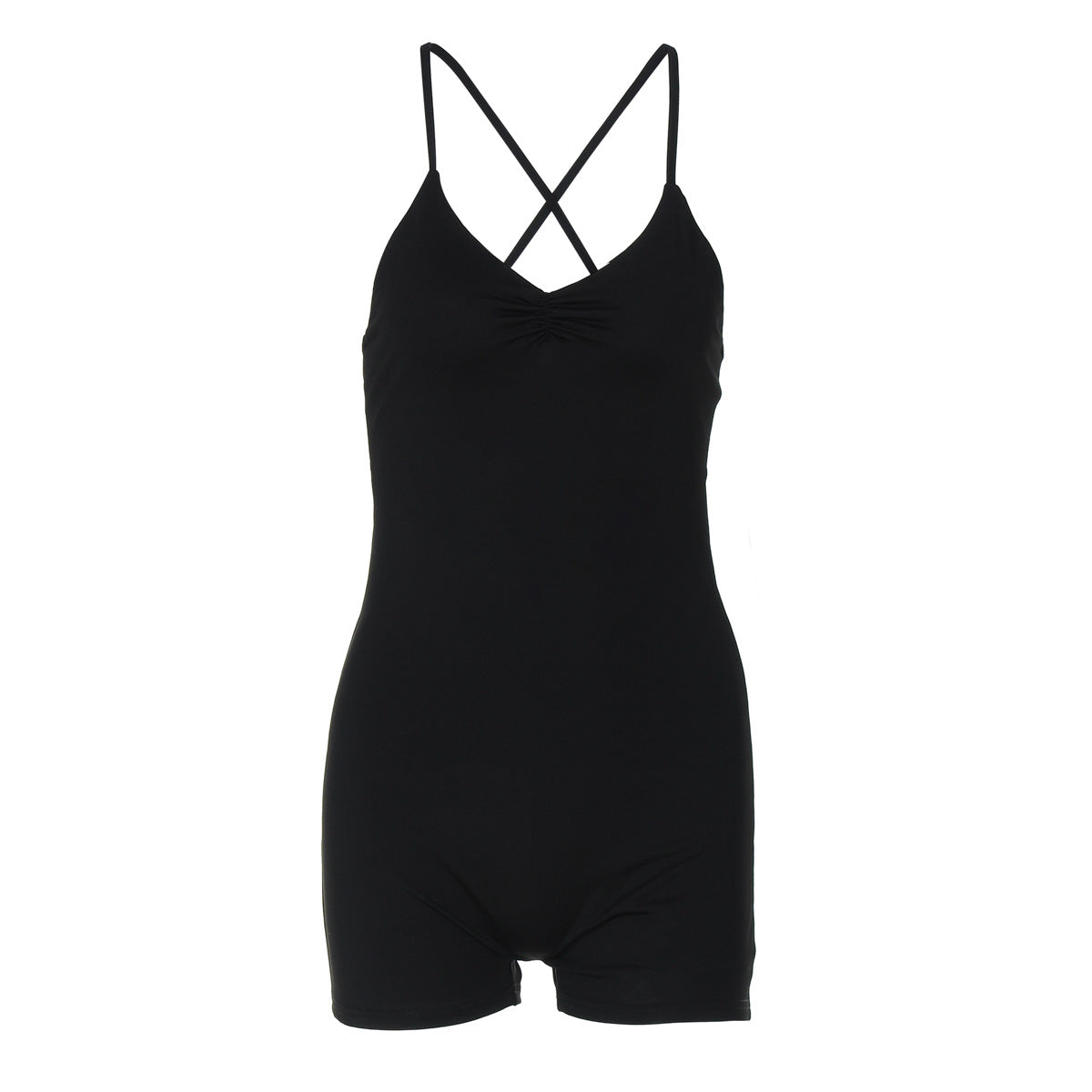 Damen Bodycon Einteiler mit gekreuztem Träger EB