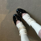 Damen Ballerinas mit modischem Schleifendesign und dekorativem Perlenbesatz EB