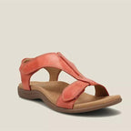 Damen Bequeme Riemchen-Sandalen mit anatomischem Fußbett und verstellbarem Klettverschluss EB
