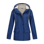 Damen nan wasserabweisender Parka mit Teddyfutter verstellbarer Kapuze und aufgesetzten Taschen EB