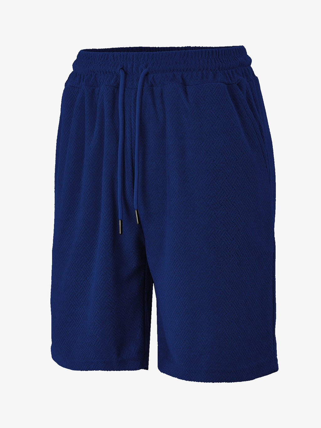 Herren Frottee-Shorts mit Fischgrätmuster