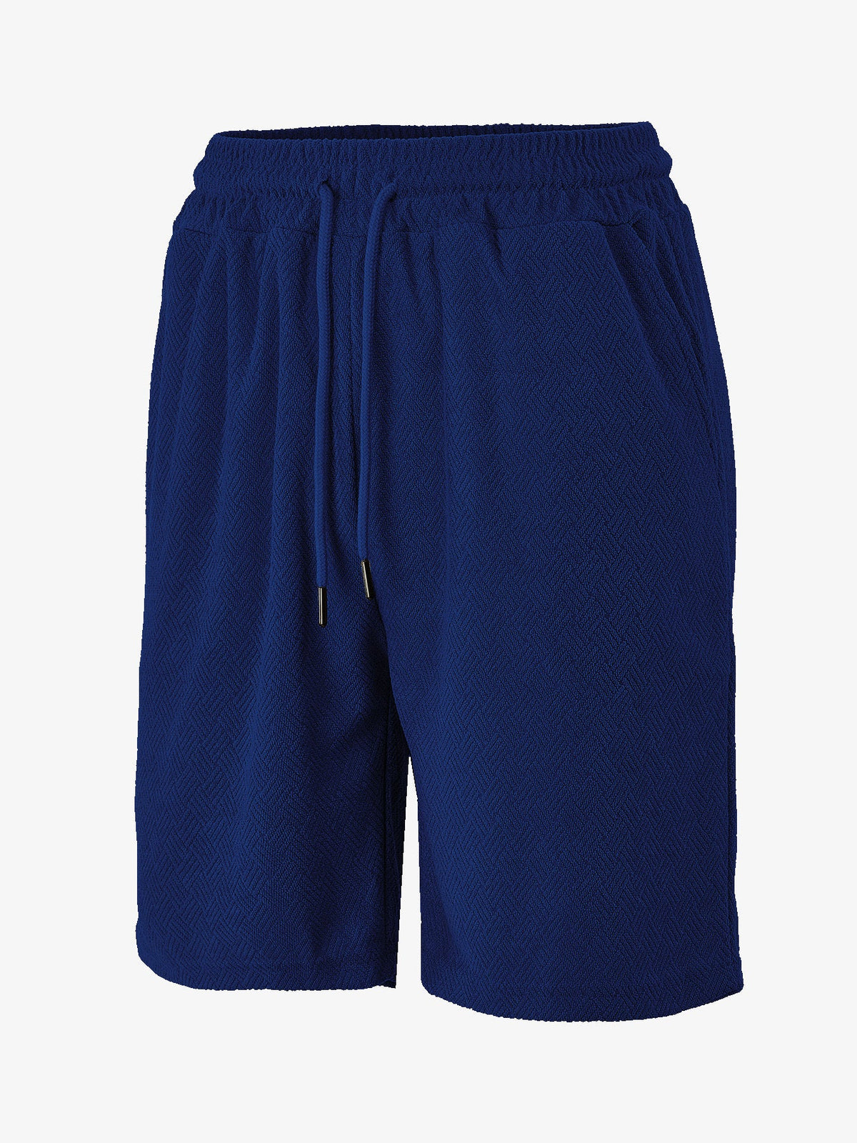 Herren Frottee-Shorts mit Fischgrätmuster