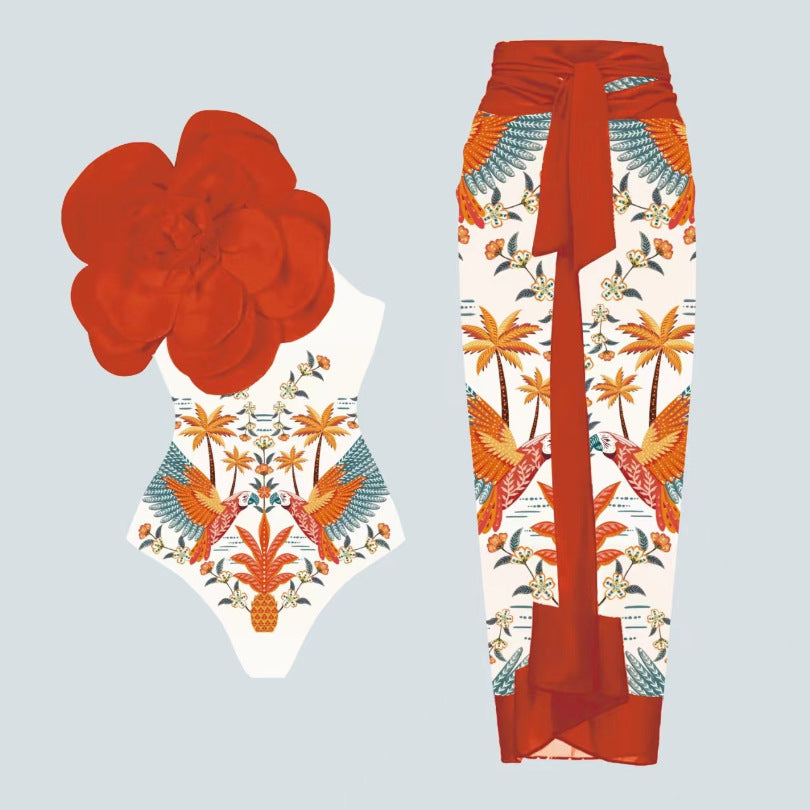Eleganter Jumpsuit mit aufwendiger Blumendekoration