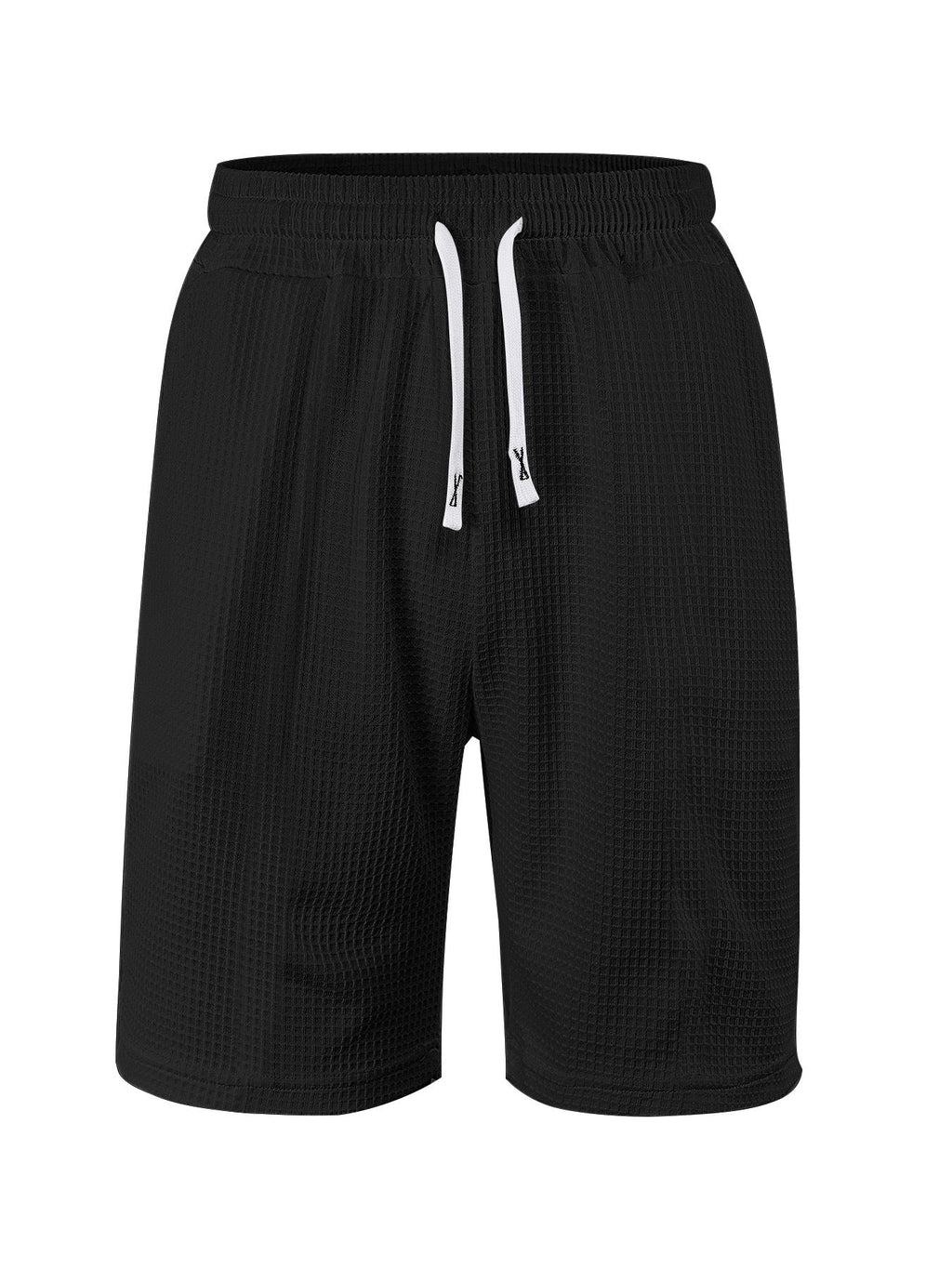 Atmungsaktive Herren-Waffel-Pyjamashorts mit Komfortbund und Kordelzug