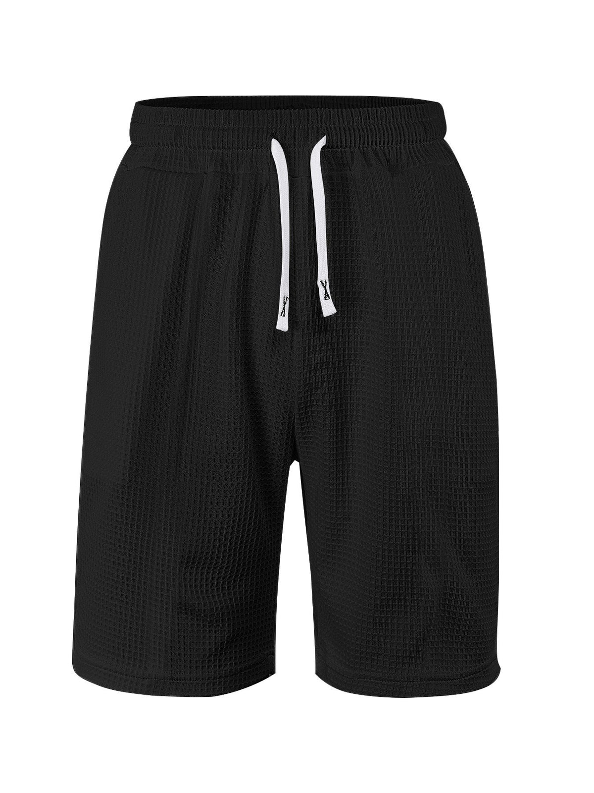 Atmungsaktive Herren-Waffel-Pyjamashorts mit Komfortbund und Kordelzug