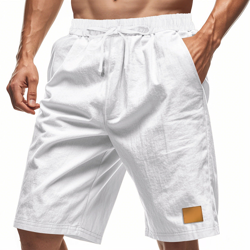 Herren-Bermudashorts aus Baumwollmix mit Kordelzug
