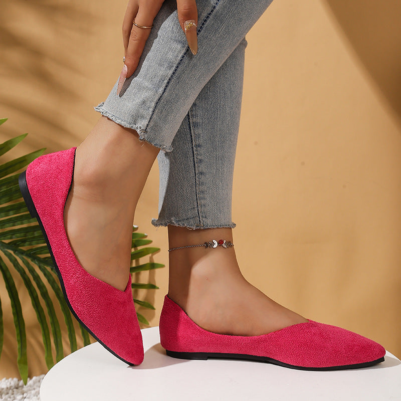 Damen Elegante Ballerinas mit flexiblem Fußbett und spitz zulaufendem Design EB