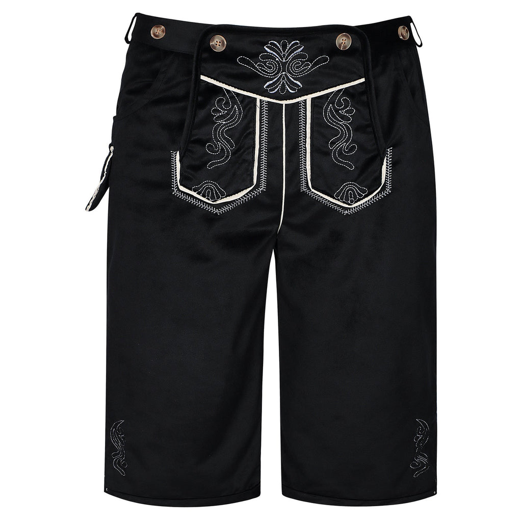 Herren nan kurze Trachtenhose mit besticktem Hosenlatz und Komfortbund EB
