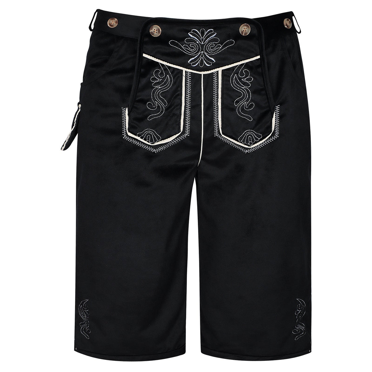 Herren nan kurze Trachtenhose mit besticktem Hosenlatz und Komfortbund EB