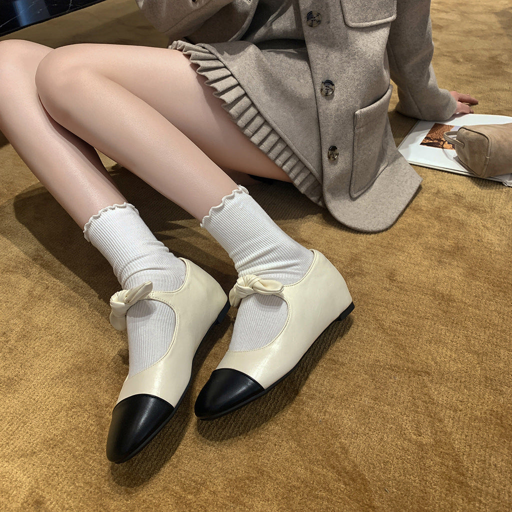 Damen Elegante Ballerinas mit modischem Schleifen-Detail und komfortabler Innensohle EB