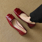 Damen elegante Blockabsatzpumps mit modernem Schnallenakzent EB
