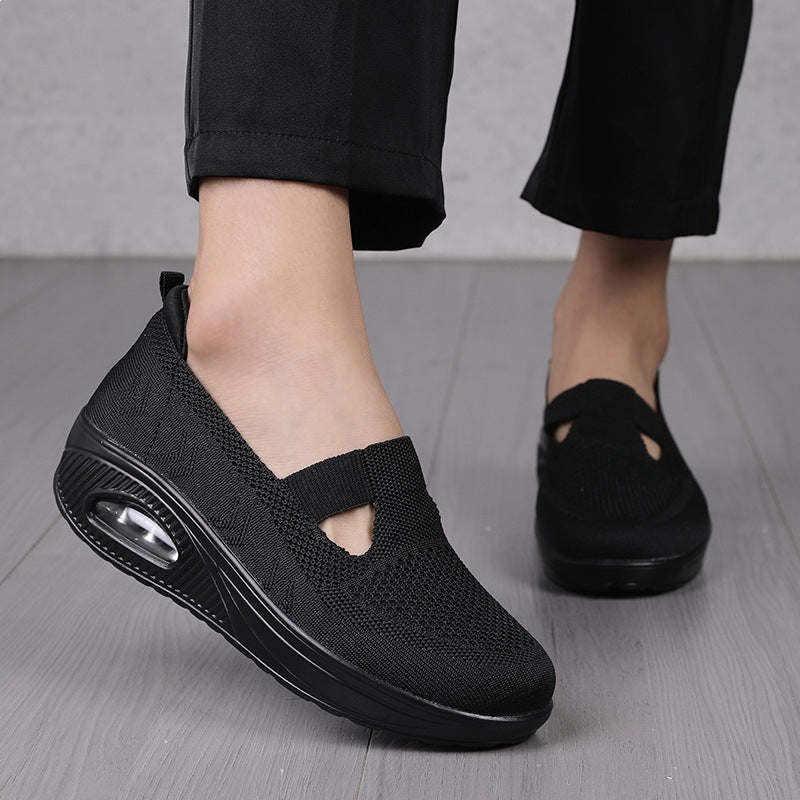 Damen Bequeme Luftige Slip-On Schuhe EB
