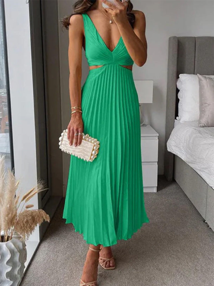 Damen Elegant gefaltetes Abendkleid EB