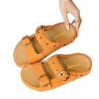 Damen bequeme Clogs mit verstellbarem Schnallenverschluss und weichem Innenfutter EB
