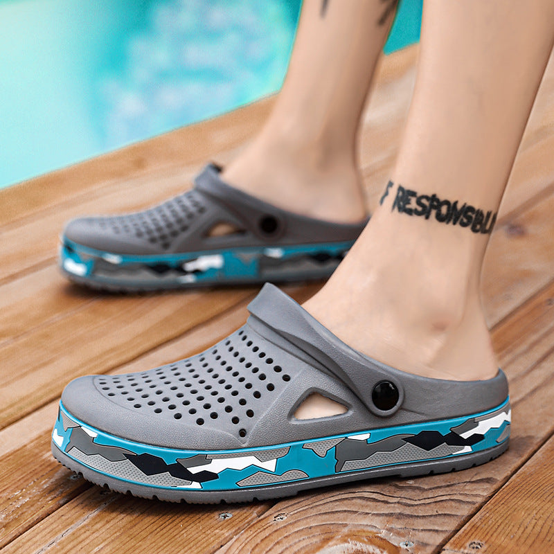 Damen Bequeme und luftdurchlässige Clogs mit modischer Sohle EB