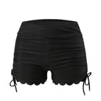 Damen-Badeshorts mit verstellbarem Raff-Design